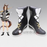 Uma Musume Pretty Derby Meisho Doto Daring Tact Bamboo Memory White Black Cosplay Boots Shoes