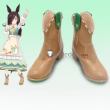 Uma Musume Pretty Derby Rice Shower White Brown Black Purple Cosplay Boots Shoes