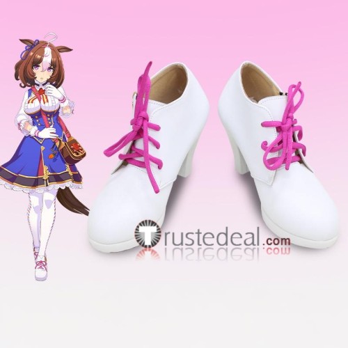 Uma Musume Pretty Derby Meisho Doto Daring Tact Bamboo Memory White Black Cosplay Boots Shoes
