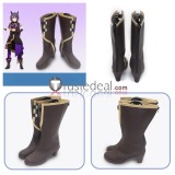 Uma Musume Pretty Derby Narita Brian Grey Borwn Pink Cosplay Boots Shoes