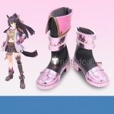 Uma Musume Pretty Derby Narita Brian Grey Borwn Pink Cosplay Boots Shoes