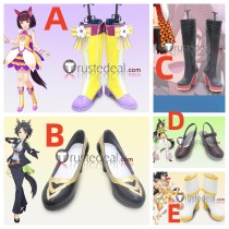 Uma Musume Pretty Derby Nishino Flower Fuji Kiseki Mr C B  White Brown Black Yellow Cosplay Boots Shoes