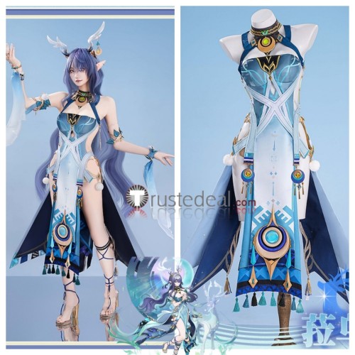 Genshin Impact Lauma Blue Cosplay Costume