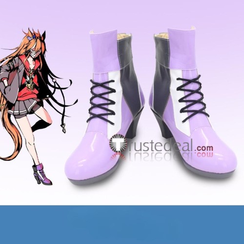 Uma Musume Pretty Derby Orfevre Ikuno Dictus Mejiro Dober Yaeno Muteki Purple Brown White Cosplay Boots Shoes
