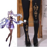 Genshin Impact Xinyan Keqing Sangonomiya Kokomi Ganyu Printed Tights Socks Leggings Stockings Cosplay Accessories