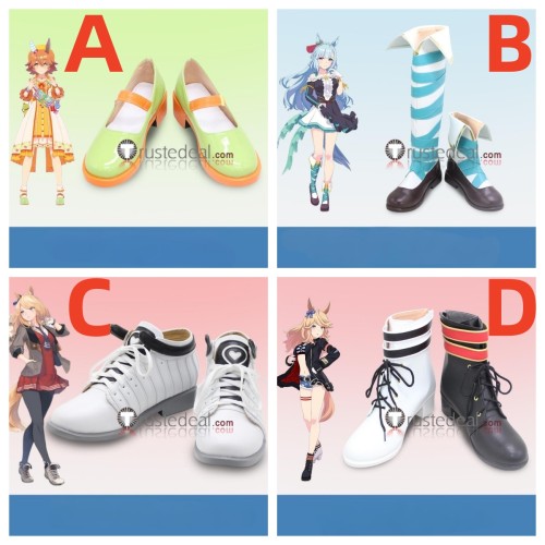 Uma Musume Pretty Derby Matikanefukukitaru Mejiro Ardan Gold City Green Blue White Cosplay Boots Shoes