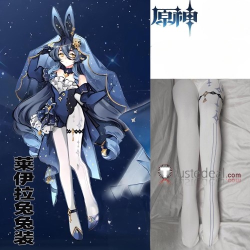 Genshin Impact Layla Varesa Noelle Eula Mona Printed Tights Socks Leggings Stockings Cosplay Accessories
