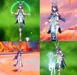 Genshin Impact Lauma Blue Cosplay Costume