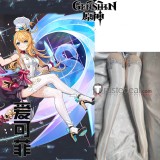 Genshin Impact Chiori Escoffier Skirk Fischl Printed Tights Socks Leggings Stockings Black Blue Cosplay Accessories