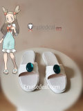 Pokemon Gold and Silver Diamond and Pearl Jasmine White Green Sundress Cosplay Costume