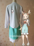 Pokemon Gold and Silver Diamond and Pearl Jasmine White Green Sundress Cosplay Costume