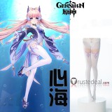 Genshin Impact Xinyan Keqing Sangonomiya Kokomi Ganyu Printed Tights Socks Leggings Stockings Cosplay Accessories