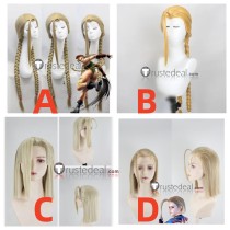 Street Fighter Cammy White Killer Bee Blonde Braids Lace Front Styled Cosplay Wigs