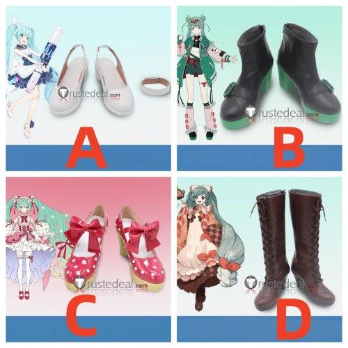 Vocaloid Miku Blue Archive HAO Strawberry 2024 Snow Cosplay Boots Shoes