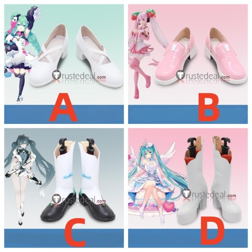 Vocaloid Miku Panda Cherry Jasmine Sweet Angel Cosplay Boots Shoes