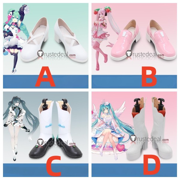 Vocaloid Miku Panda Cherry Jasmine Sweet Angel Cosplay Boots Shoes