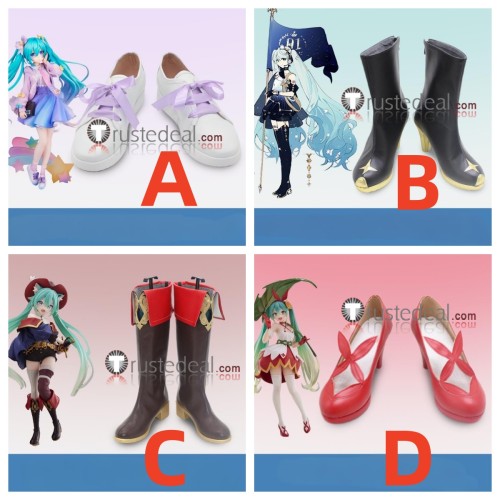 Vocaloid Miku Digital Stars North Star Fairy Tale Puss Cat in Boots Thumbelina Cosplay Boots Shoes