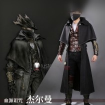 Bloodborne The Hunter Gehrman Black Cosplay Costume 3