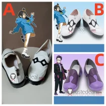 Pokemon Legends Z-A ZA Lida Corbeau White Purple Cosplay Shoes Boots