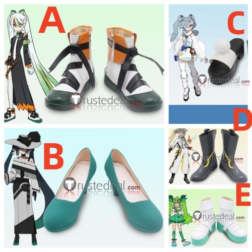 Vocaloid Pokemon feat. Hatsune Miku Cosplay Boots Shoes