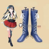 Love Live! Nijigasaki High School Idol Club Setsuna Yuki Blue Brown Black Cosplay Boots Shoes