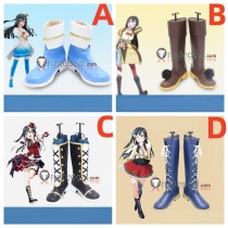 Love Live! Nijigasaki High School Idol Club Setsuna Yuki Blue Brown Black Cosplay Boots Shoes