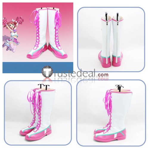 Love Live Sunshine Aqours Cheerleaders Awakening Chika Riko You Yoshiko Hanamaru Ruby Kanan Mari Dia Cosplay Boots Shoes