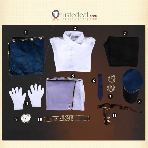Identity V Grave Keeper Andrew Kreiss Purple Train Conductor Nether Pact Cosplay Costume