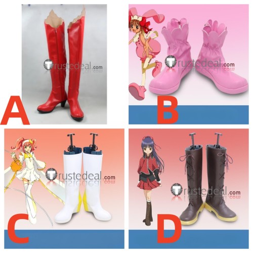 Shugo Chara Utau Hoshina Lunatic Charm Devil Red Dia Yaya Yuiki Nagihiko Fujisaki Cosplay Boots Shoes