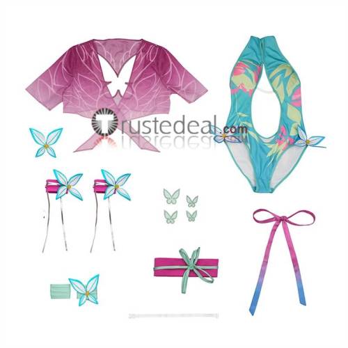 Marvel Rivals Breezy Butterfly Psylocke Summer Swimsuit Cosplay Costume