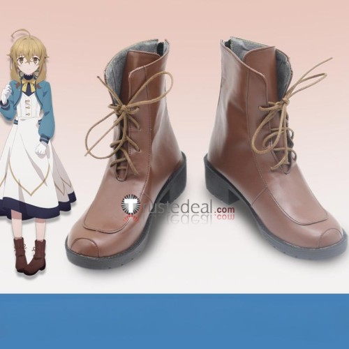 Silent Witch Monica Everett Brown Cosplay Boots Shoes