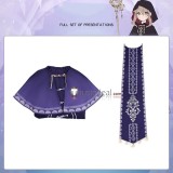 Silent Witch Monica Everett Magic Robe Black Purple Cosplay Costume
