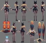 League of Legends Ahri Skin After Hours Spirit Blossom Springs Cosplay Costume