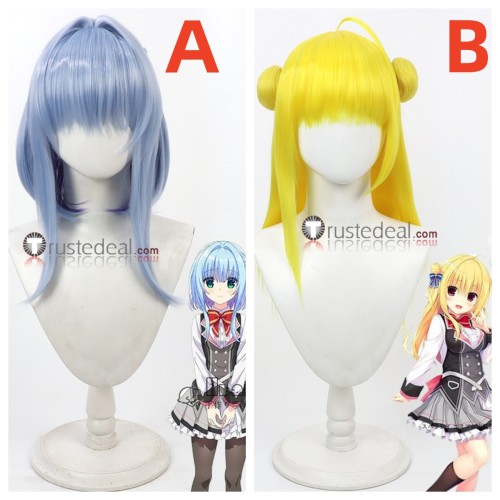 Hamidashi Creative Asumi Nishiki Hiyori Izumi Blue Yellow Cosplay Wig
