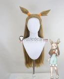 Pokemon Jasmine Sonia Orange Brown Styled Cosplay Wig