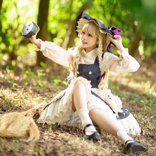Touhou Kirisame Marisa Witch Maid Lolita Cosplay Costume