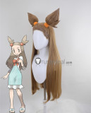 Pokemon Jasmine Sonia Orange Brown Styled Cosplay Wig