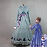 Olaf's Frozen Adventure Anna and Elsa Dress Cosplay Costumes