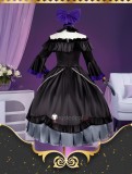 Akuyaku Reijou Tensei Ojisan Grace Auvergne Black Formal Dress Cosplay Costume