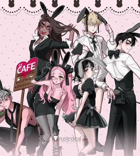 Alien Stage 3rd Anniversary Rabbit Cafe Mizi Pink Cosplay Wig