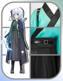Touhou Project Touhou Hero of Ice Fairy Konpaku Youmu Black Kimono Cosplay Costume