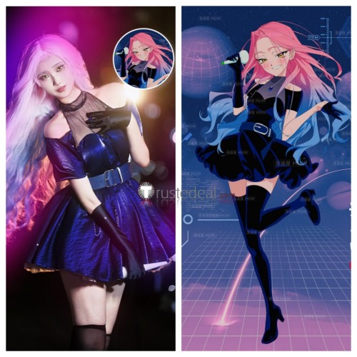 Alien Stage Mizi Blue Dress Cosplay Costume 2