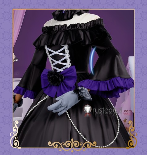 Akuyaku Reijou Tensei Ojisan Grace Auvergne Black Formal Dress Cosplay Costume