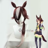 Uma Musume Pretty Derby Wonder Acute Vodka Fuji Kiseki Aston Machan Brown Black Cosplay Wigs