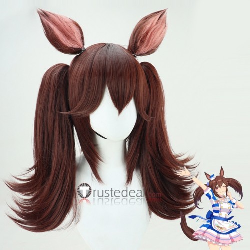 Uma Musume Pretty Derby Hishi Akebono Smart Falcon Mejiro Dober Manhattan Cafe Brown Black Cosplay Wigs
