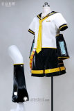 Vocaloid Original Kagamine Rin Len Cosplay Costume Patent Leather