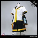 Vocaloid Original Kagamine Rin Len Cosplay Costume Patent Leather