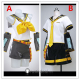 Vocaloid Original Kagamine Rin Len Cosplay Costume Patent Leather