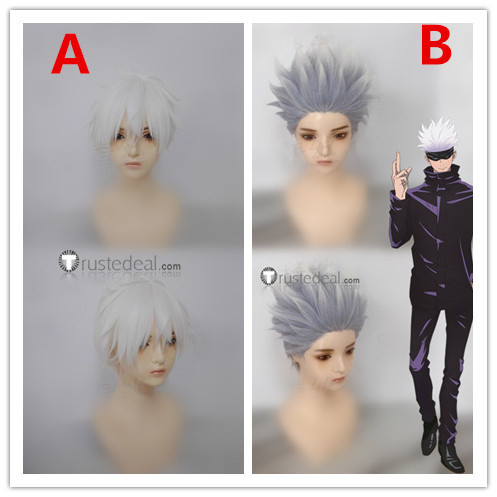 Jujutsu Kaisen Sorcery Fight Satoru Gojo White Silver Gray Styled Cosplay Wig