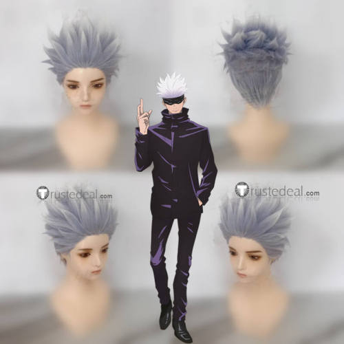 Jujutsu Kaisen Sorcery Fight Satoru Gojo White Silver Gray Styled Cosplay Wig